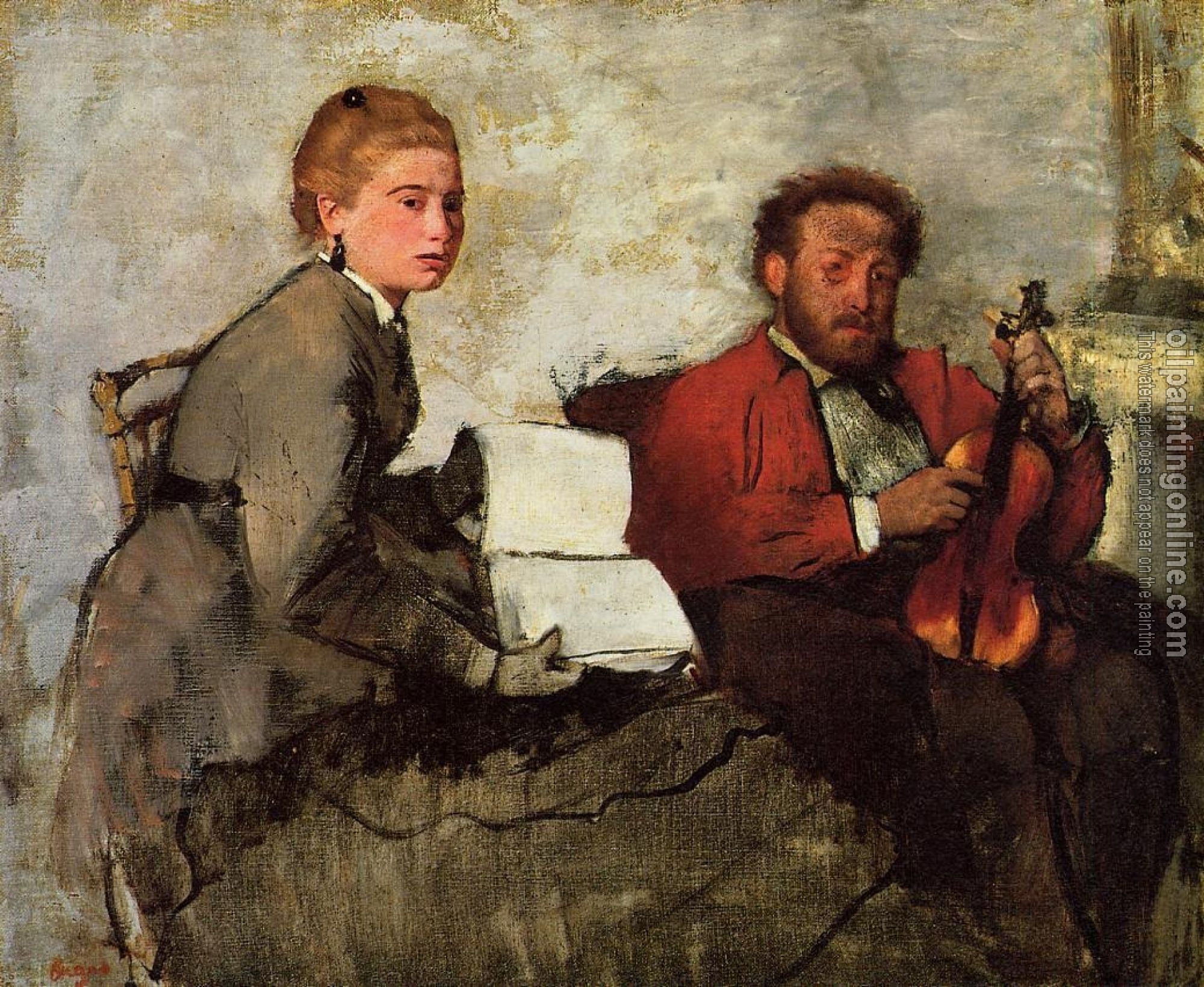 Degas, Edgar - Violinist and Young Woman